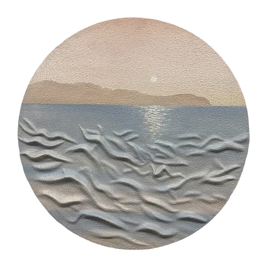 Sea Dawn Round Relief Wall Art