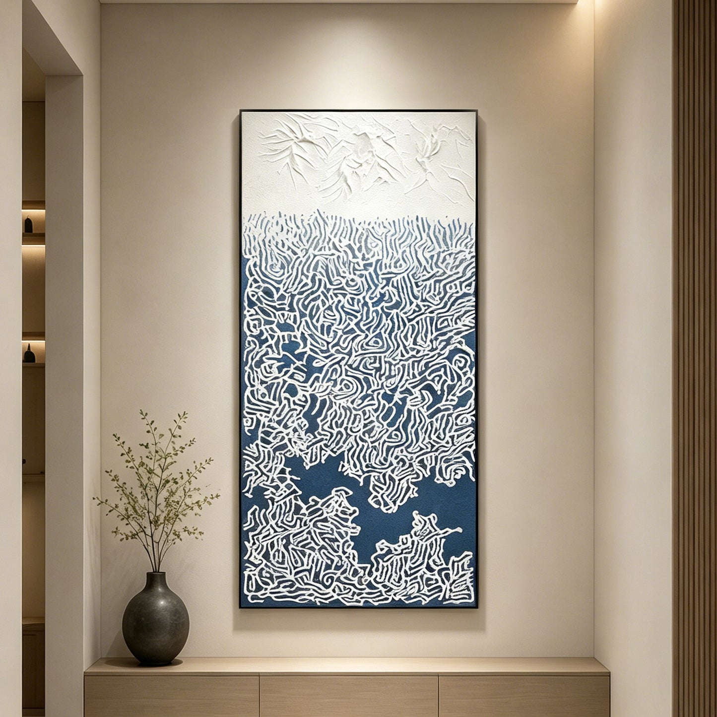 Cascading Coast Textured Wall Art