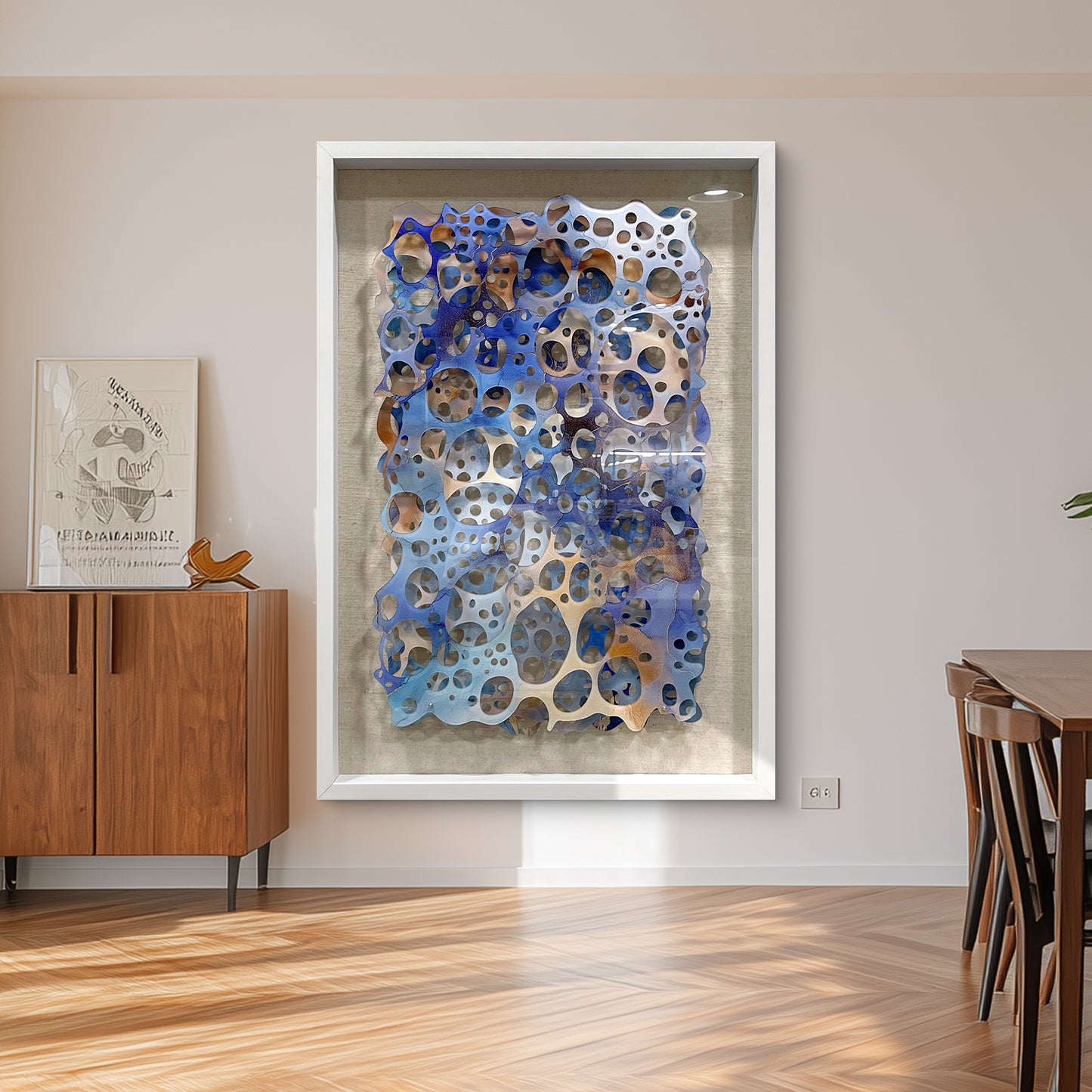 Abstract Acrylic Geometric Wall Hanging Gradient Textured Decor