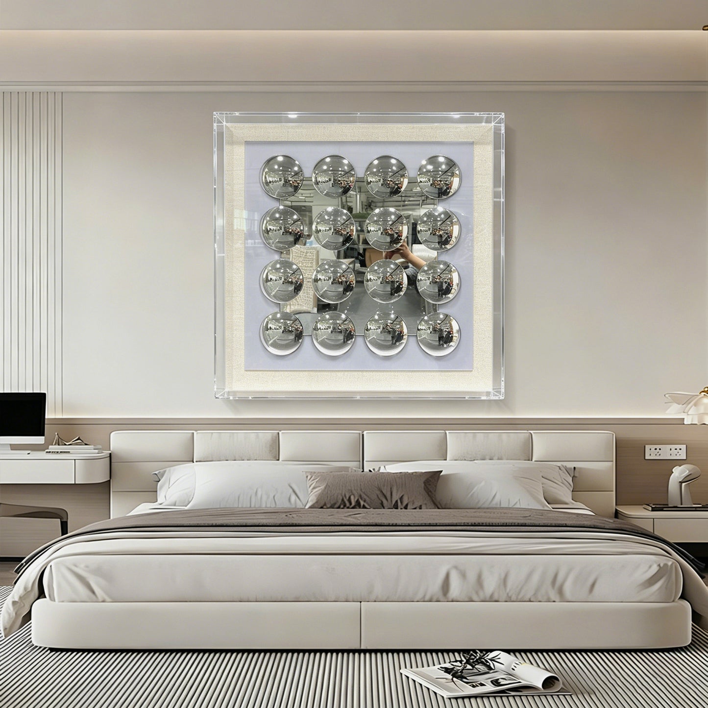 Modern Mirrored Acrylic Wall Art - 3D Convex Mirror Decor