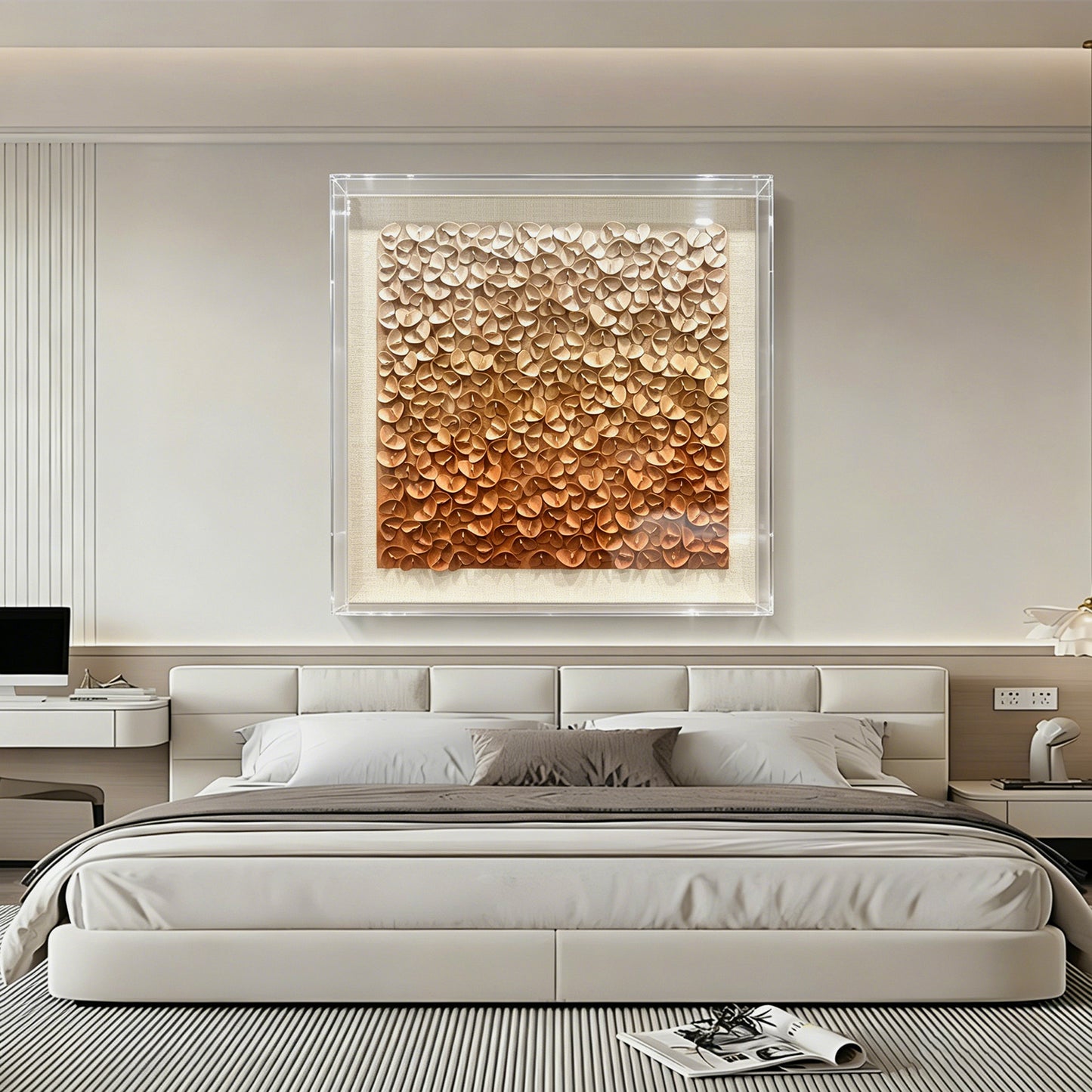 3D Leather Butterfly Wall Art - Gradient Decor