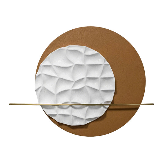 White Ripple Circle Wall Sculpture