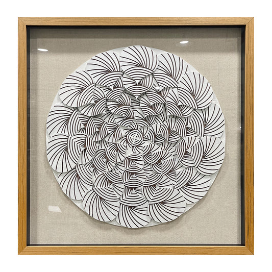 Abstract Gradient Wood Peg Mosaic Art - Textured 3D Shadow Box