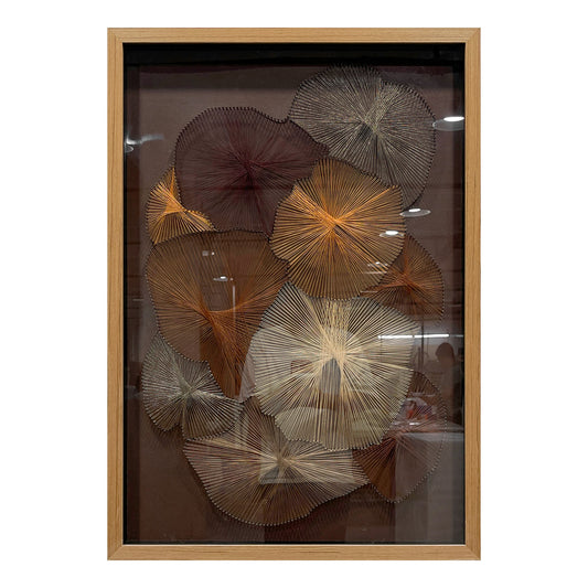 Luxury Textile Blossom Wall Panel Contemporary Thread Artwork