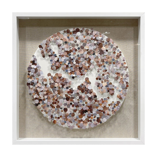 Modern Dimensional Nail Sequin Wall Sculpture