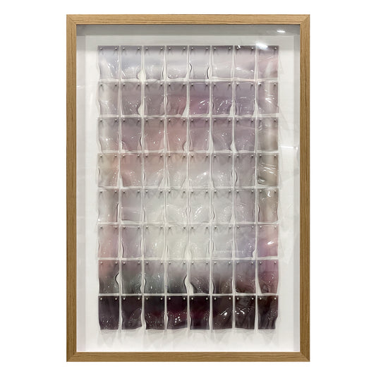 Contemporary Art Gallery Decor, 3D Heat Bent Acrylic Panel Grid Sculpture