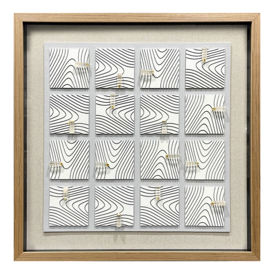 Mid-Century Abstract Wooden Ring Sculpture - 3D Geometric Wall Art