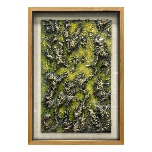 Abstract Fluid Double-Layer Relief Art - Earth Tone Desert Wavy