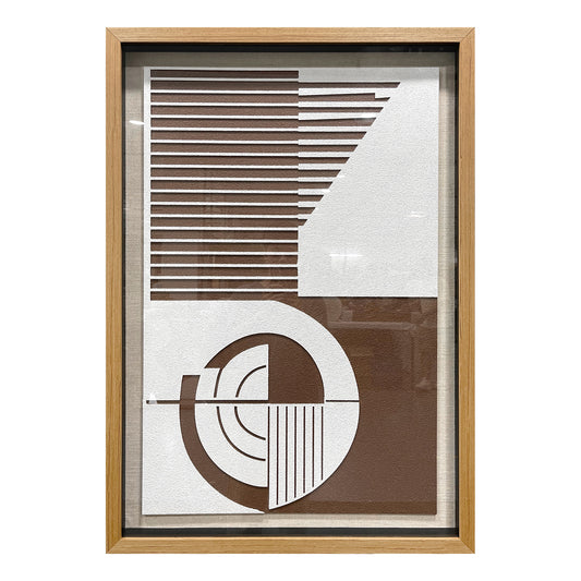 Chunky Textured Wood Carving - Heavy Impasto 3D Relief Decor
