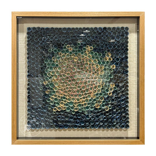 Natural Wood Paper Curl Wall Art Floral Artwork