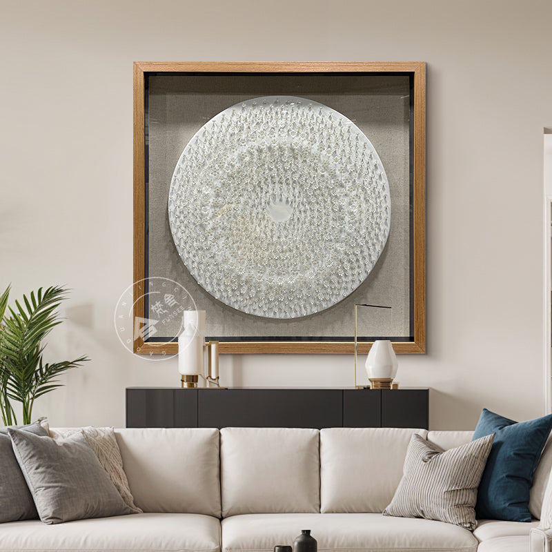 Round Pearl Blossom Mosaic 3D Wall Relief