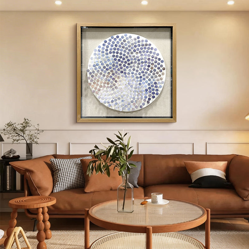 Minimalist Circular PVC Disc Pin Art Shadow Box