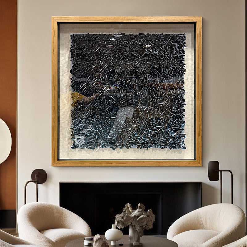 3D Leather Wall Art Textured Loop Hanging Artwork