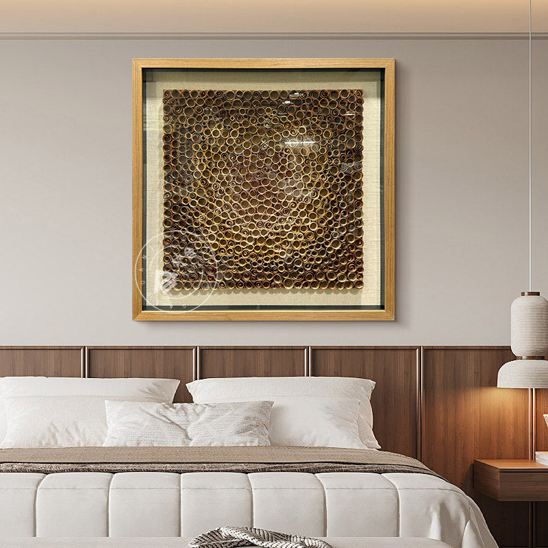 Natural Wood Paper Curl Wall Art Floral Artwork