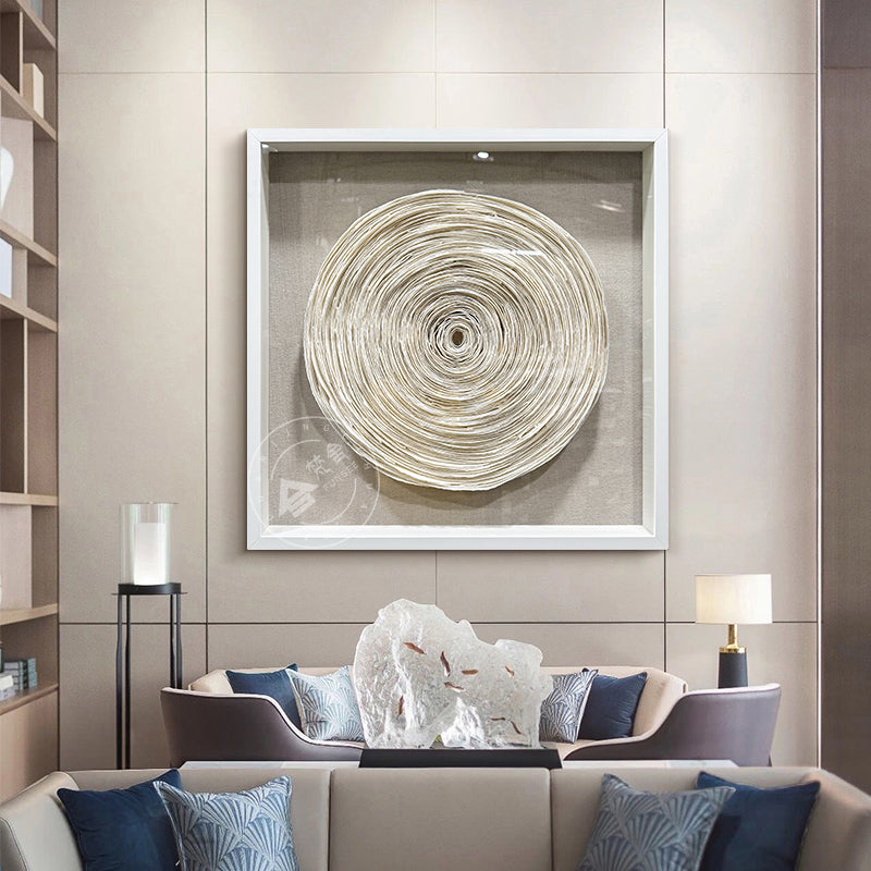 Sculpted Paper Wall Art Round Hanging Craft Artwork