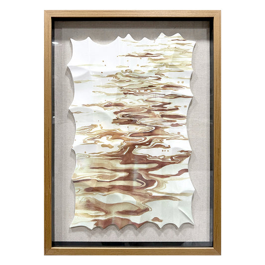 Carved Wood Fluid Abstract Wave Wall Art