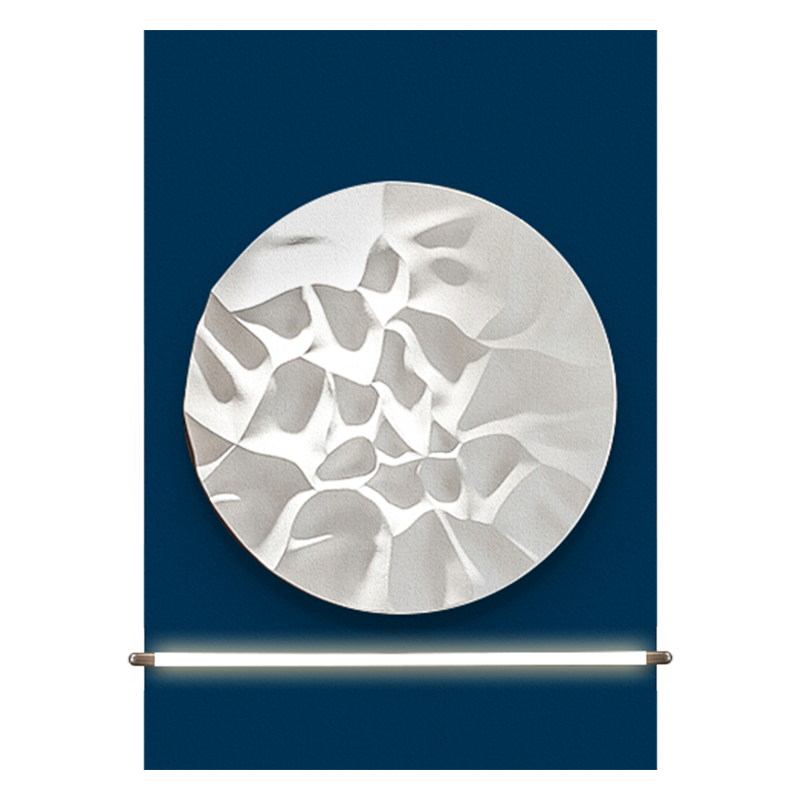 White Geode Brown Wall Sculpture