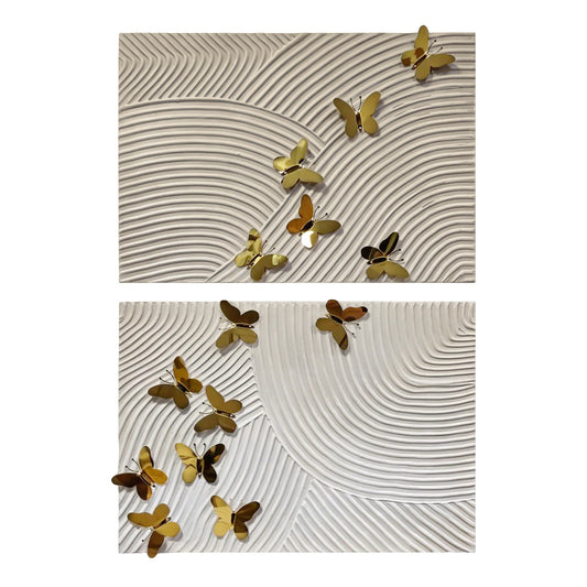 Golden Butterfly Line Wall Panels