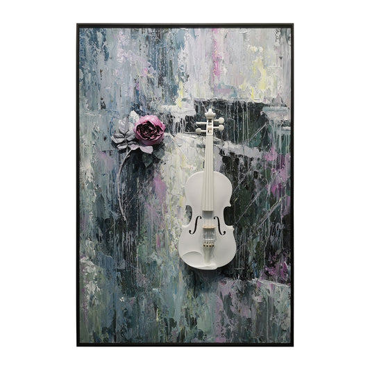 Violin Reverie Mixed Media Wall Art