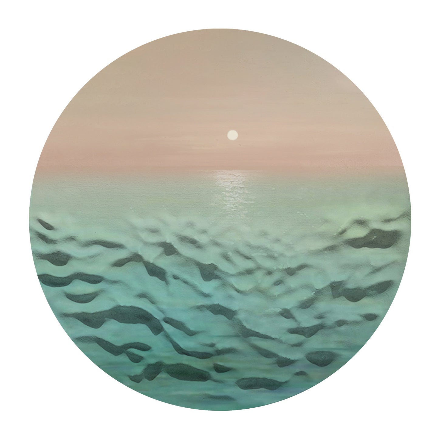 Sea Dawn Round Relief Wall Art