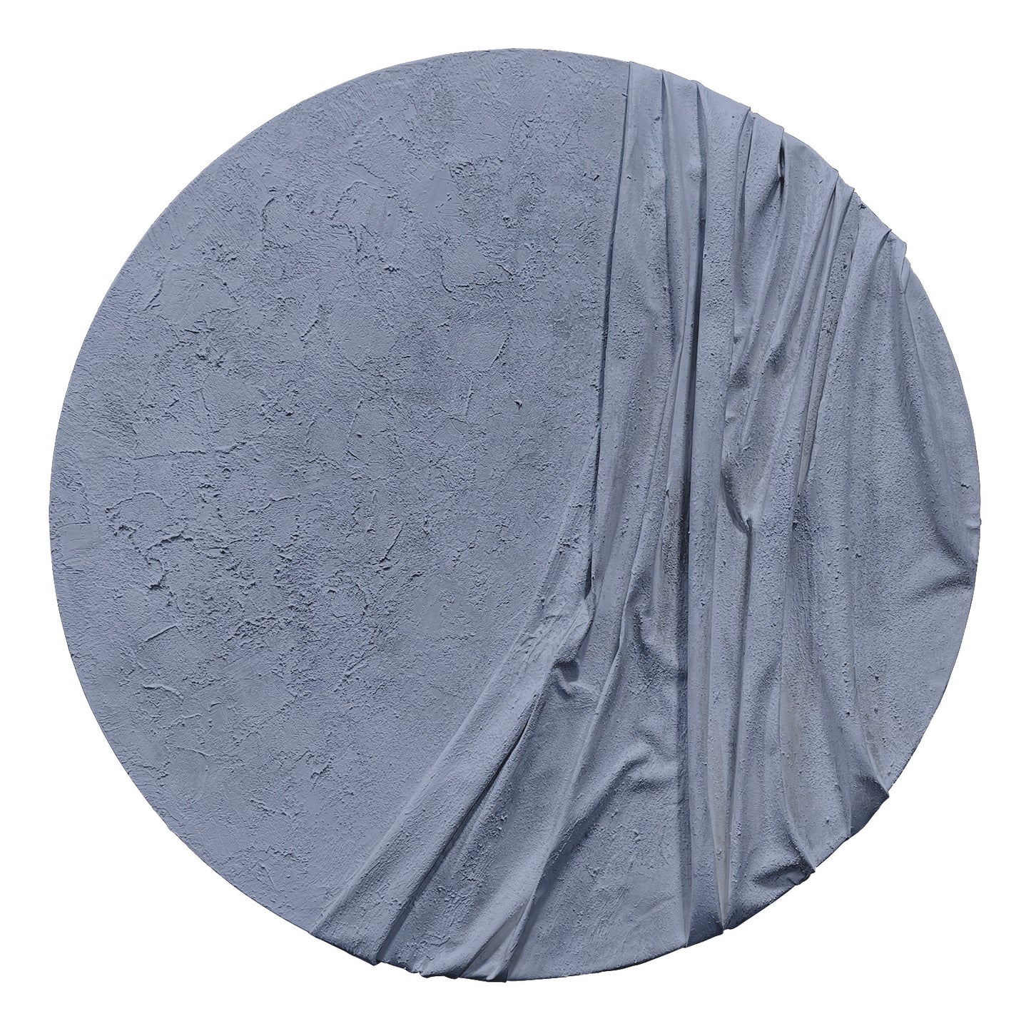 White Draped Round Wall Relief