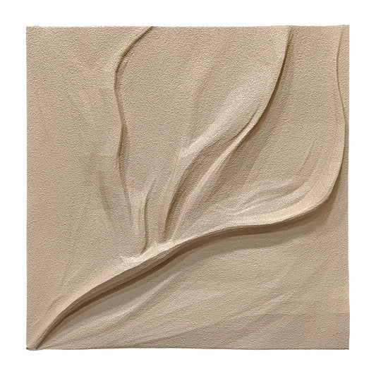 Ivory Leaf Carved Wall Relief
