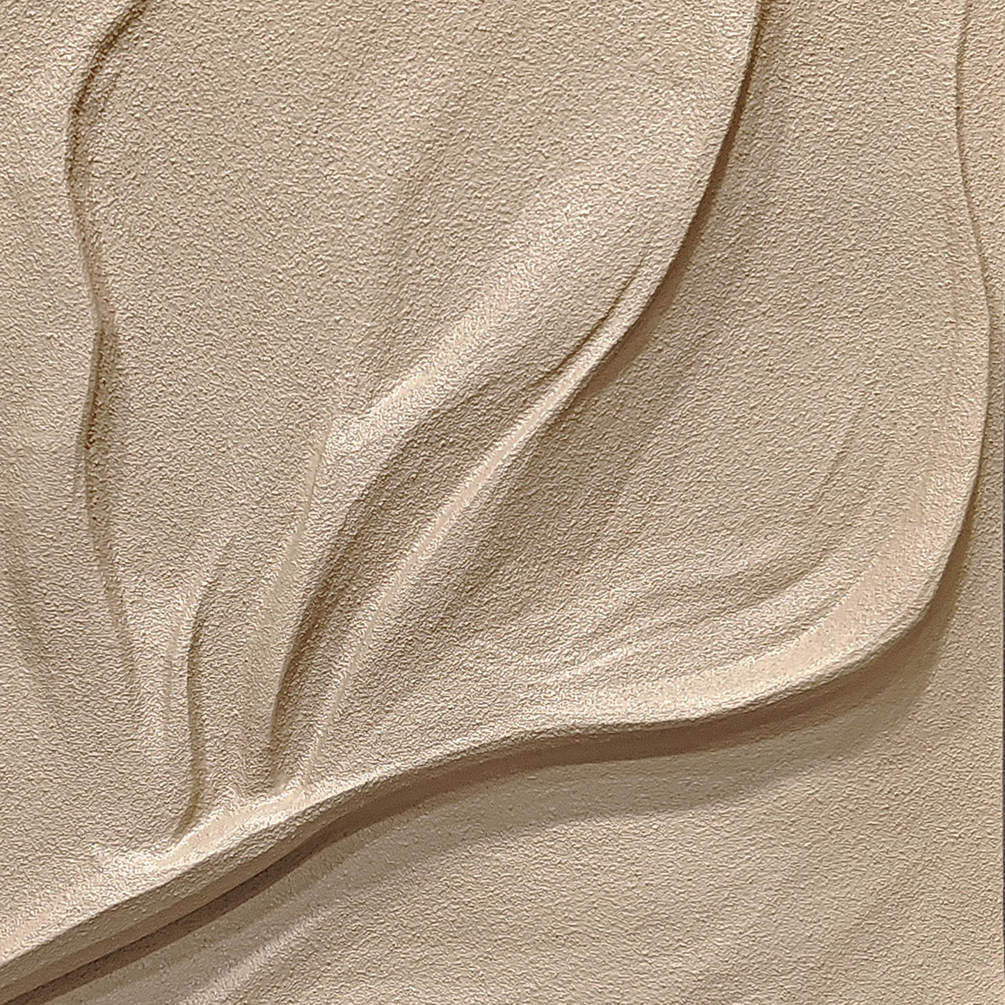 Ivory Leaf Carved Wall Relief