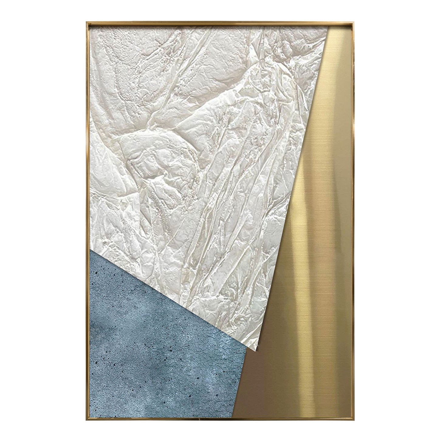 Ivory Gold Folded Texture Art