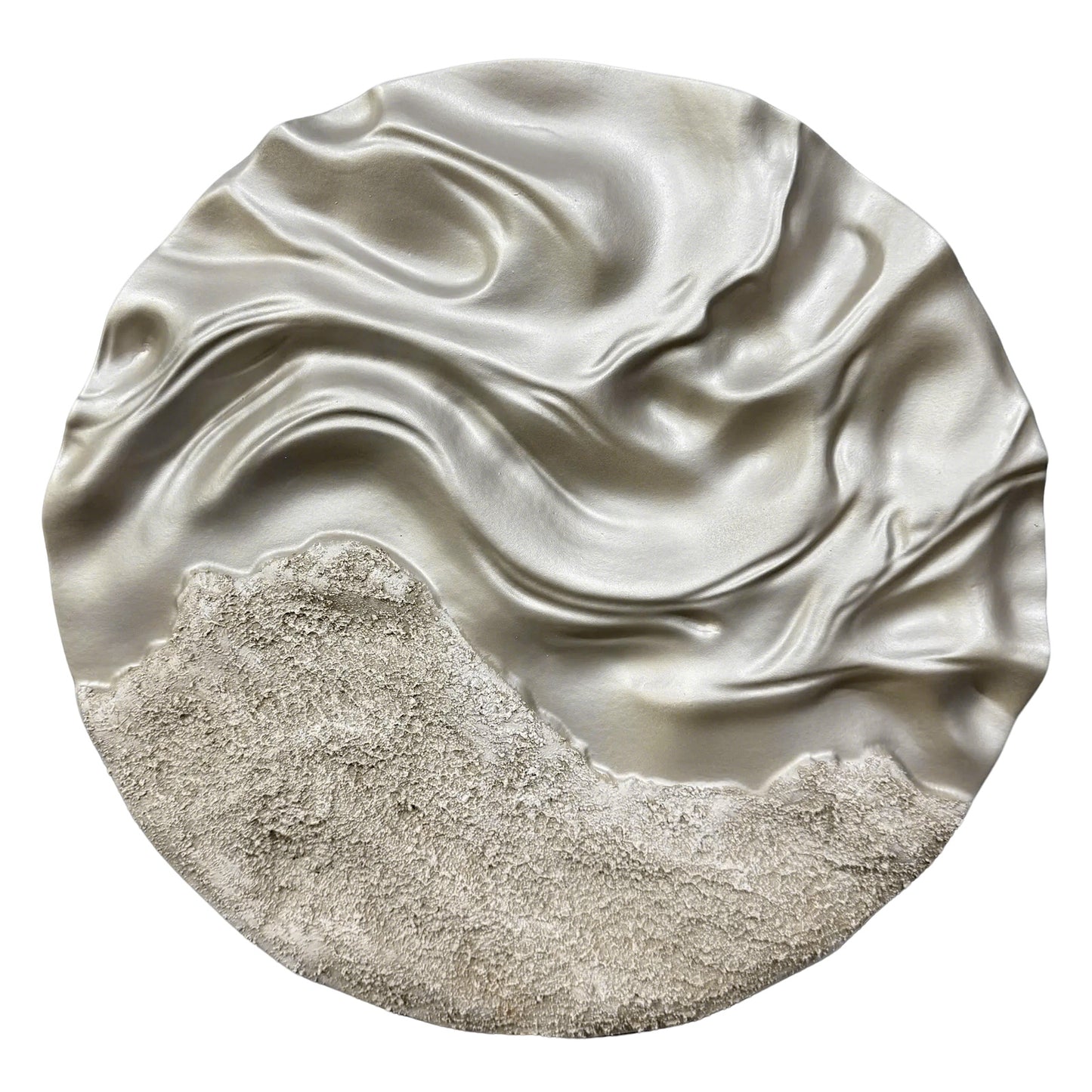 Silver Molten Circle Wall Relief