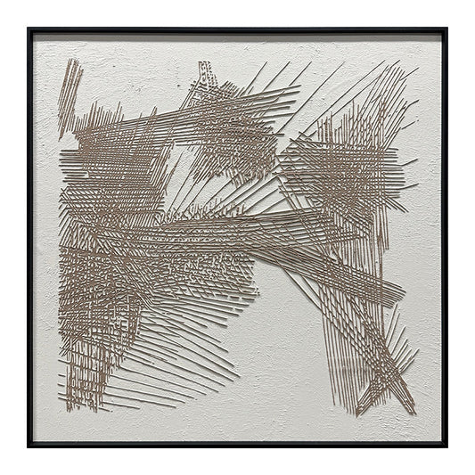 Abstract Geometric Linear Textured Canvas Wall Art