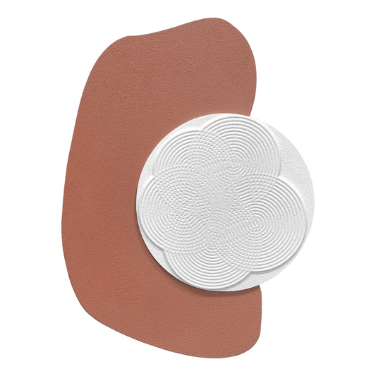 Taupe Ripple Circle Wall Relief