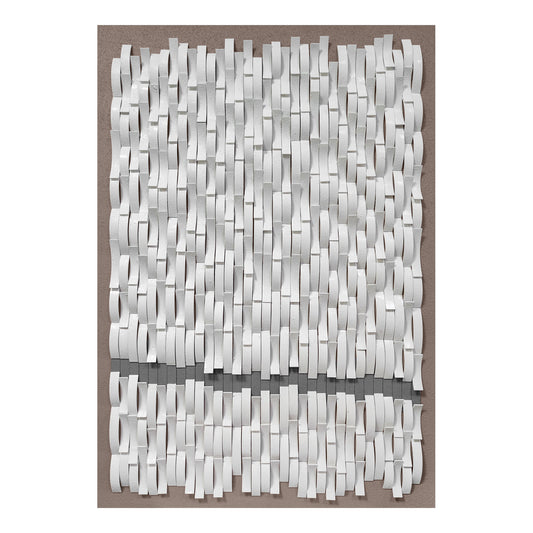 White Cascade Sculptural Wall Panel