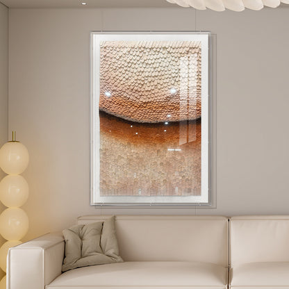 Earthy Neutral 3D Paper Mosaic Wall Art - Textured Roll Sculpture