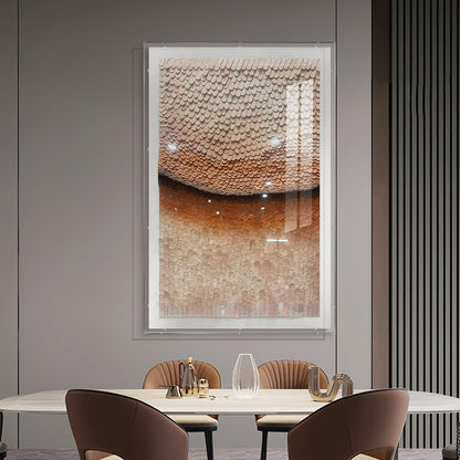 Earthy Neutral 3D Paper Mosaic Wall Art - Textured Roll Sculpture