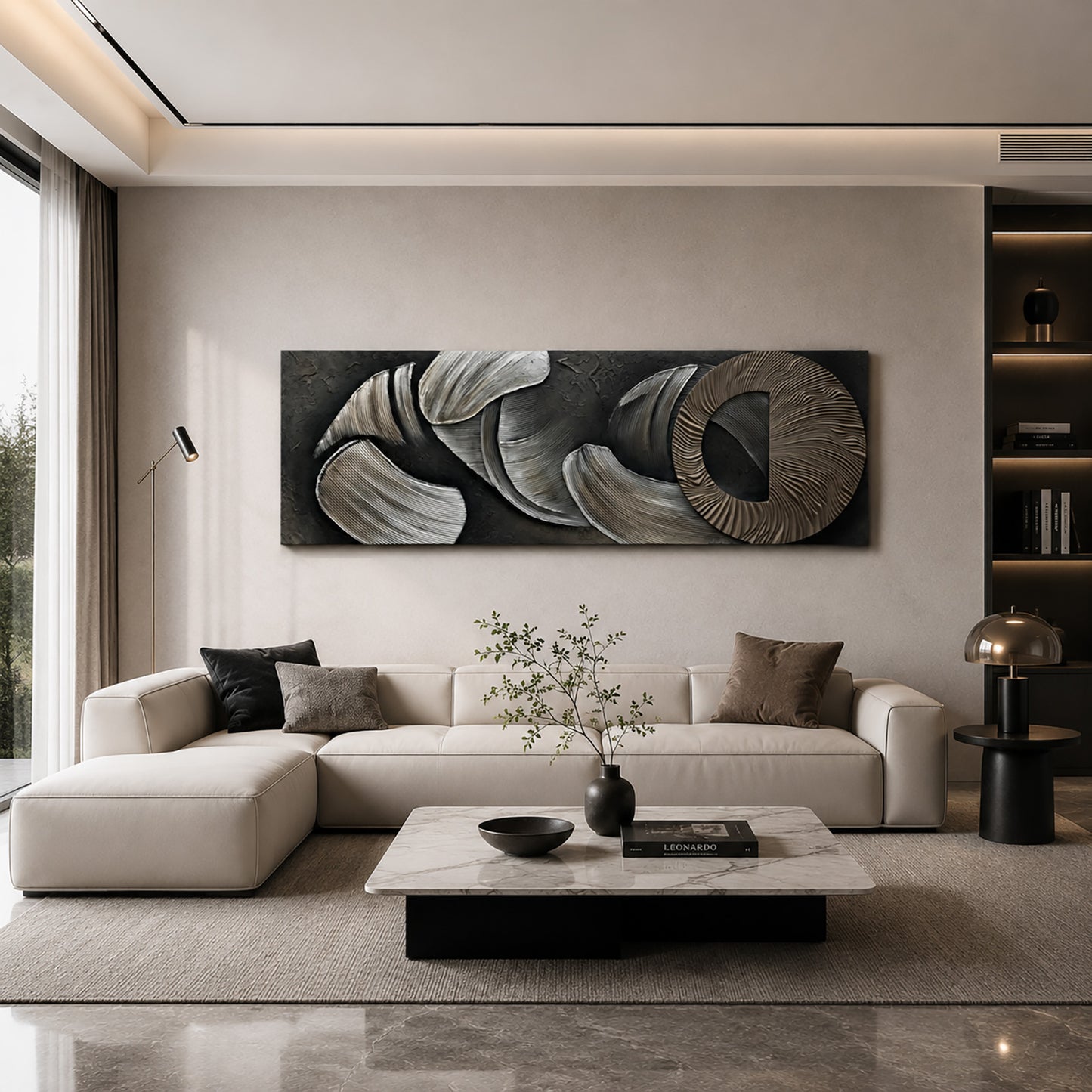 Bronze Spiral Sandstone Panorama Relief