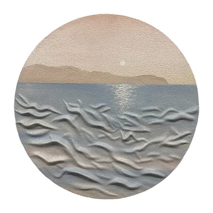 Sea Dawn Round Relief Wall Art