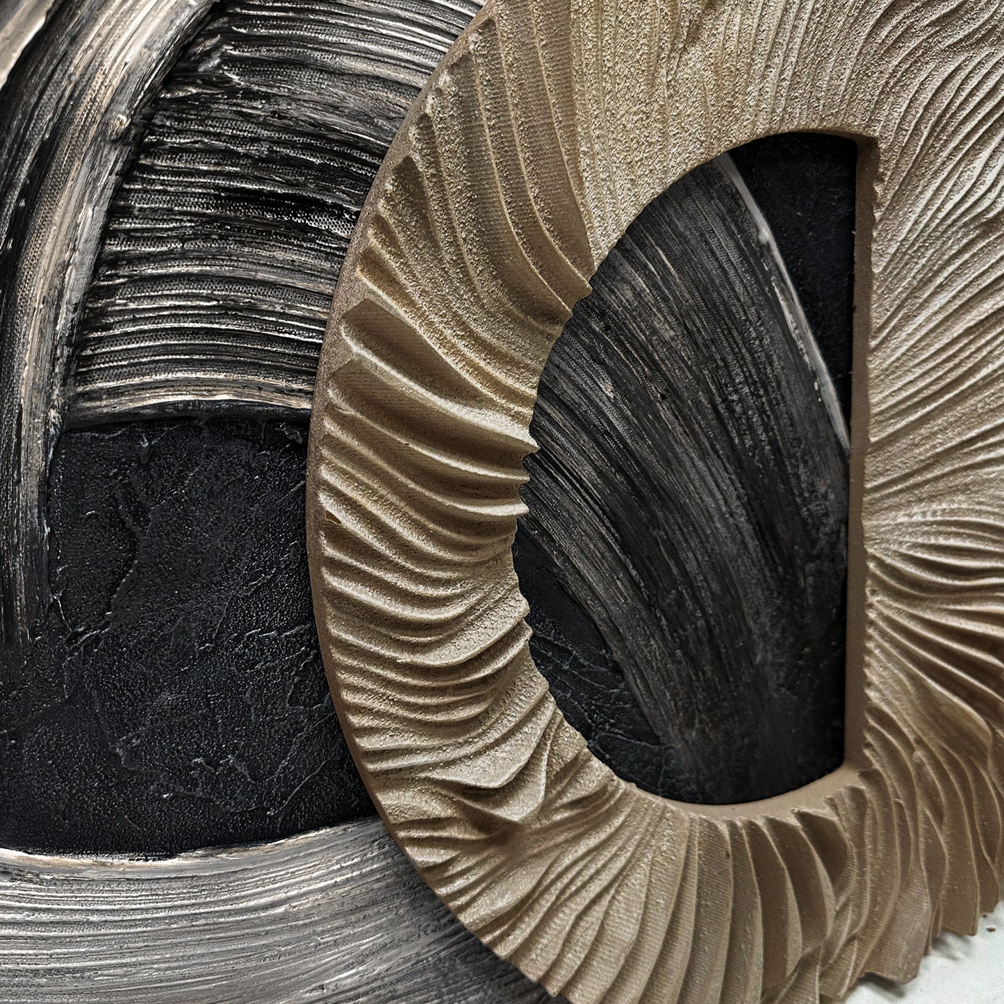 Bronze Spiral Sandstone Panorama Relief
