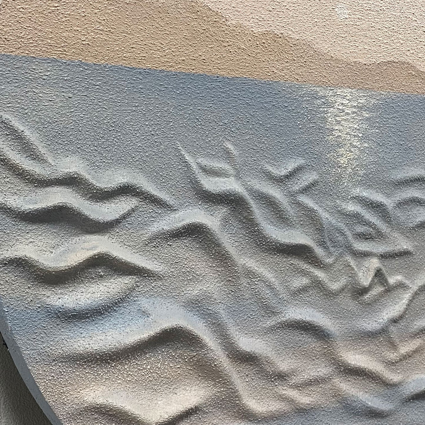 Sea Dawn Round Relief Wall Art