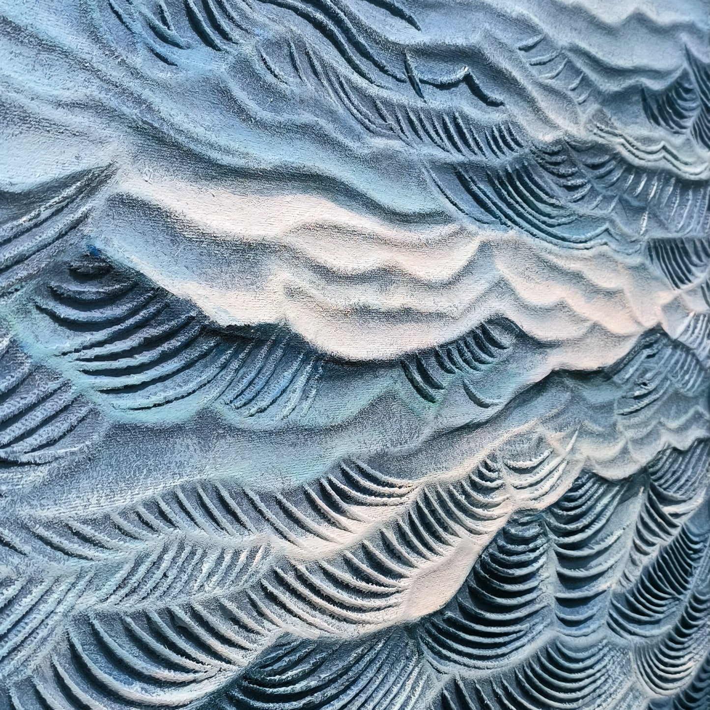 Blue Open Sea Textured Painting