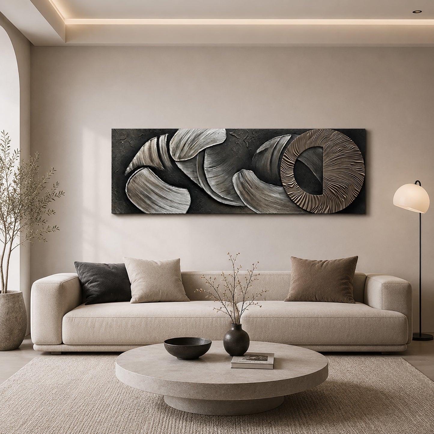 Bronze Spiral Sandstone Panorama Relief