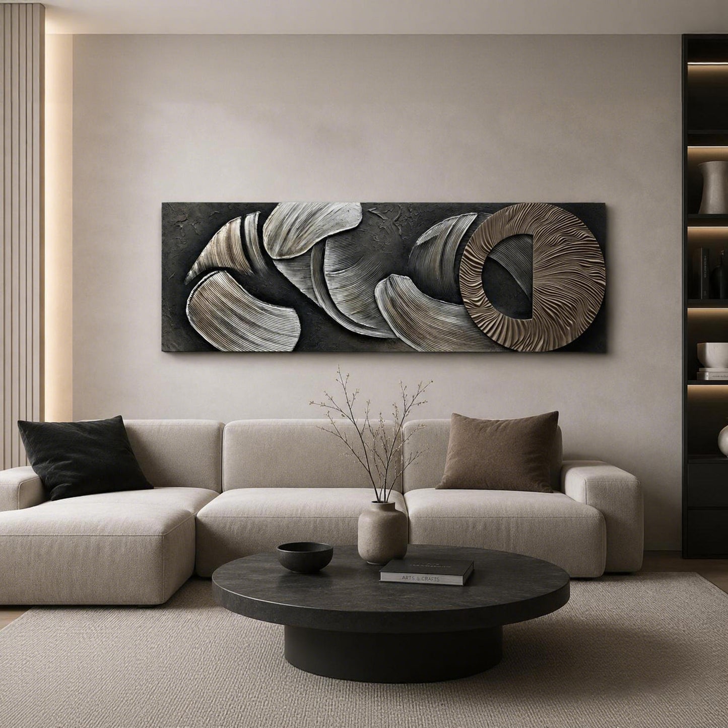 Bronze Spiral Sandstone Panorama Relief