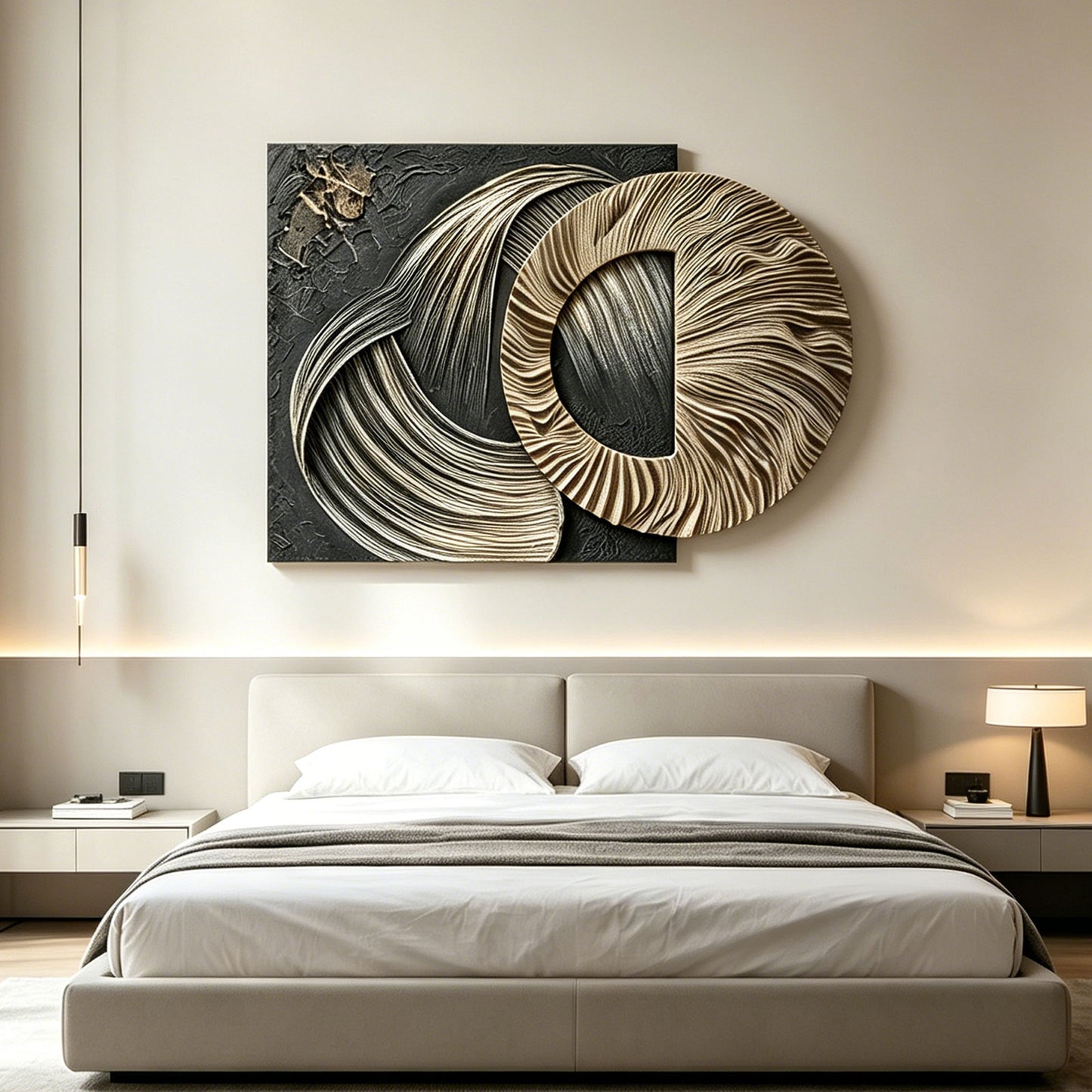 Bronze Orbit Carved Wall Sculpture