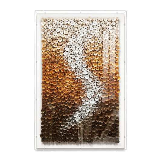 Amber Drift Paper Art Shadow Box