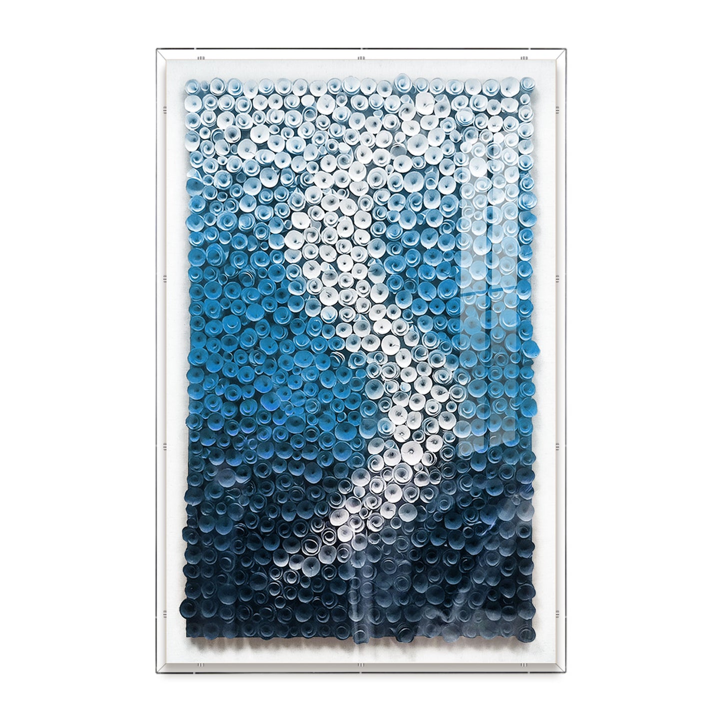 Amber Drift Paper Art Shadow Box
