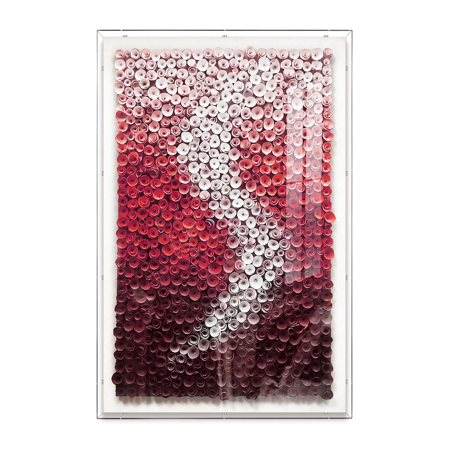 Amber Drift Paper Art Shadow Box