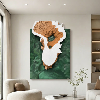 Emerald Africa Map Textured Art