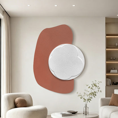 Taupe Ripple Circle Wall Relief