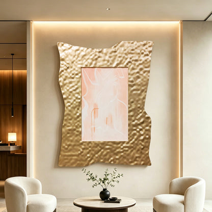 Gold Edge Organic Textured Wall Art