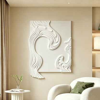 Ivory Contour Organic Wall Relief