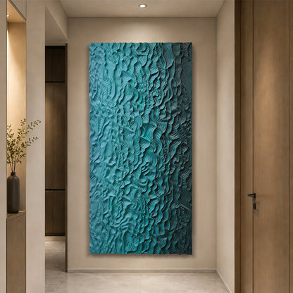 Deep Teal Rain Textured Wall Panel